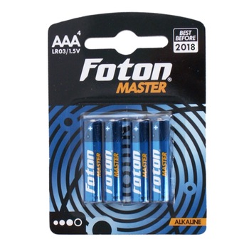 Set 4 baterii alcaline Foton Master AAA (R3), blister Set 4 baterii alcaline Foton Master AAA (R3), blister