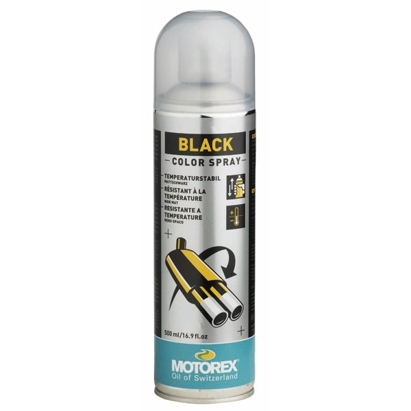 Spray vopsea rezistent temperatura, MOTOREX - BLACK SPRAY - 500ml