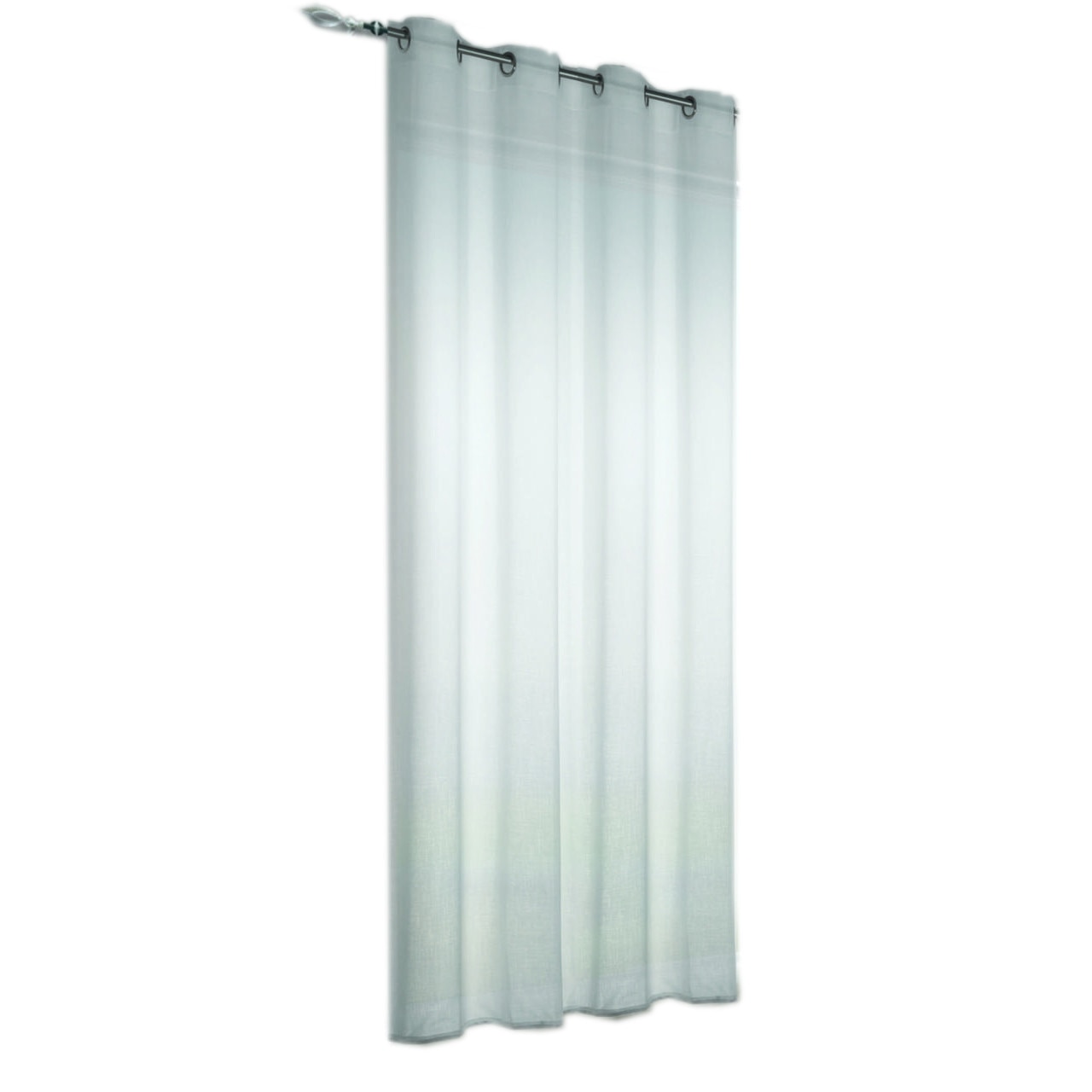 Perdea cu inele Struktur Alex alb 245x140