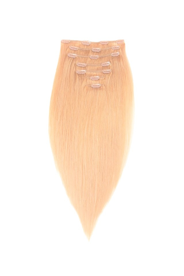 Extensii Par Natural CLIP ON Mega Volum Blond Piersica 50 cm