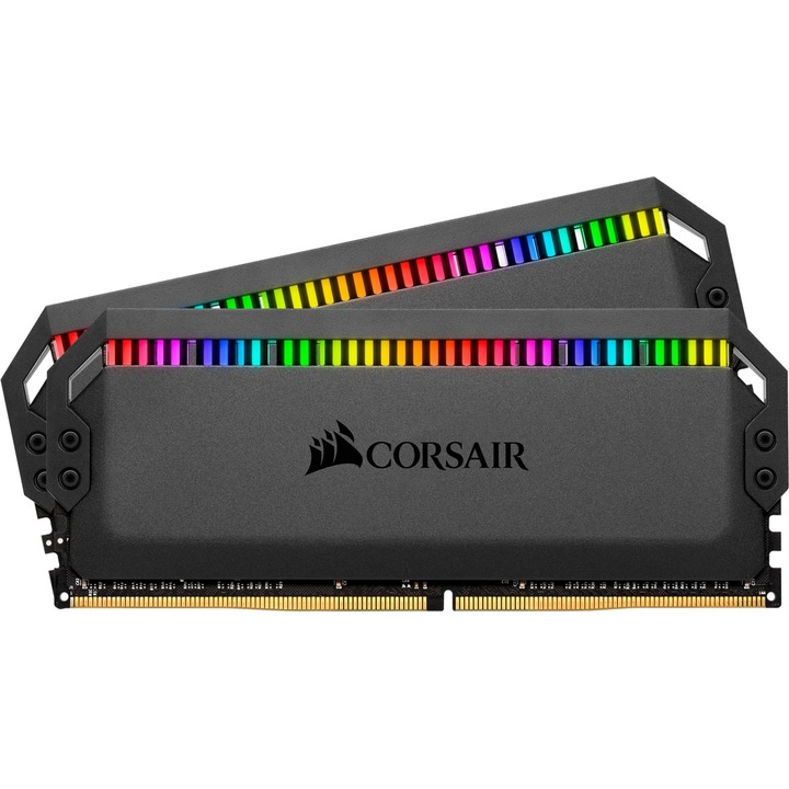 Memorie Corsair Dominator Platinum RGB 32GB, DDR4, 3200 MHz, CL16, Dual Channel Kit