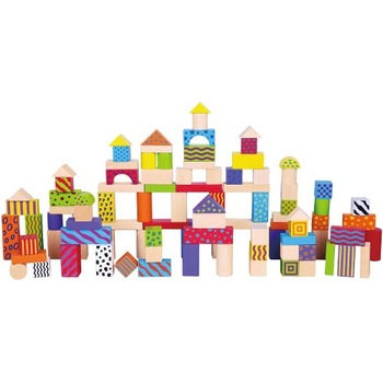 Set New Classic Toys de 100 Cuburi din Lemn Set New Classic Toys de 100 Cuburi din Lemn