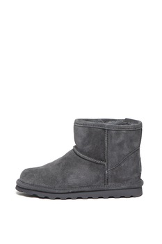 BEARPAW, Ghete din piele intoarsa fara inchidere Alyssa, 2130W, Gri cenusa BEARPAW, Ghete din piele intoarsa fara inchidere Alyssa, 2130W, Gri cenusa