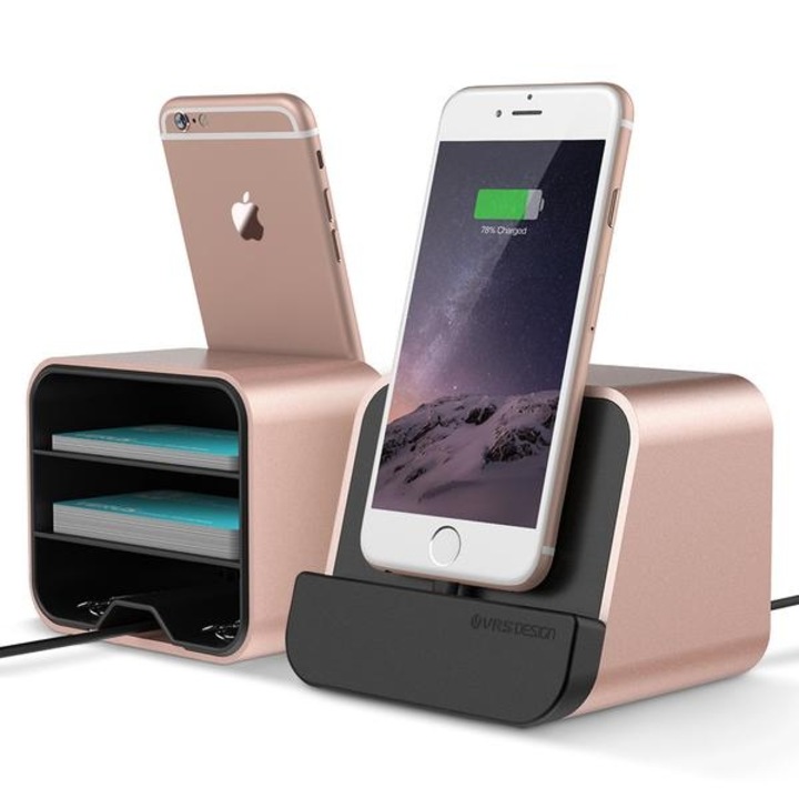 Verus New i-Depot Cradle - док станция за iPhone, iPad, iPod и Apple Watch (розово злато)