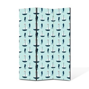 Paravan de Camera ArtDeco din 3 Panouri Caluti de mare 105 x 150 cm Paravan de Camera ArtDeco din 3 Panouri Caluti de mare 105 x 150 cm