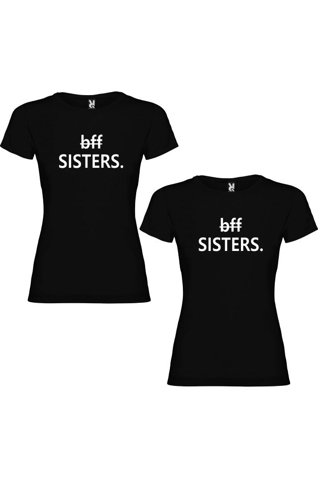 Pachet 2 Tricouri Albe De Dama Bff Sisters P649 Marime Xl Emag Ro