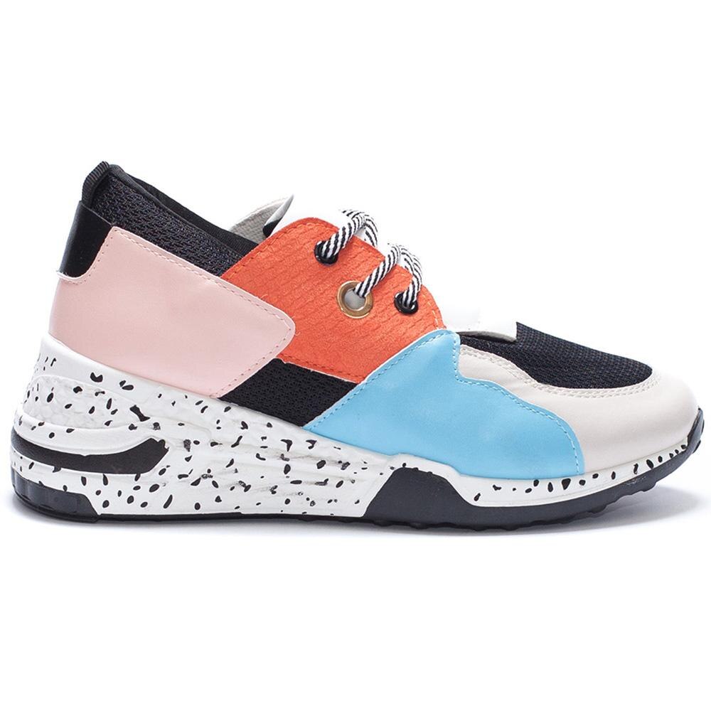 Pantofi sport dama Meah, Portocaliu-Alb, Portocaliu