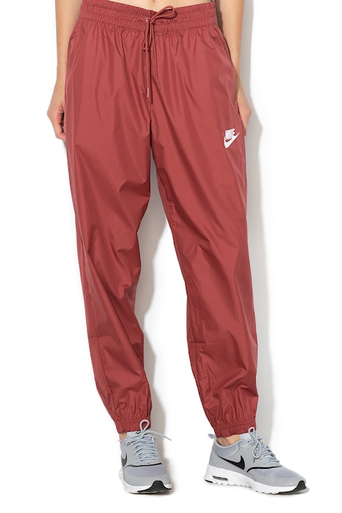 Nike, Szűkülő nadrág rugalmas szegélyekkel, Koptatott piros, XS