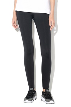 Nike, Colanti cu tehnologie Dri-Fit si talie medie, pentru fitness One Luxe, Negru Nike, Colanti cu tehnologie Dri-Fit si talie medie, pentru fitness One Luxe, Negru