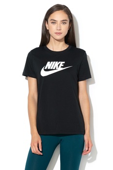 Nike - Тениска Essential Icon Futur с лого, Черен