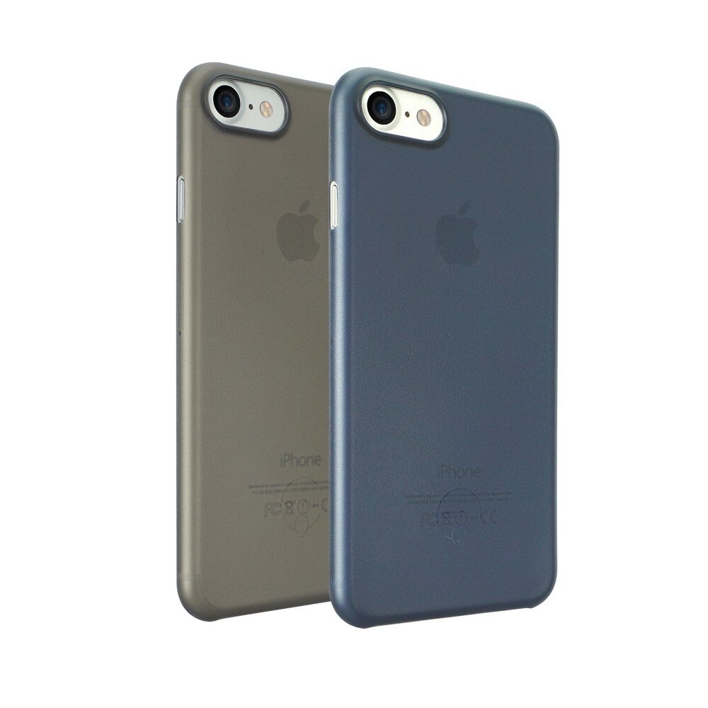 Set 2 huse Ozaki O!Coat 0.3 Jelly pentru Apple iPhone 8/7, negru/albastru