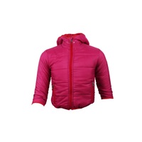 Jacheta matlasata pentru copii Cool & Joung cu fermoar si gluga, 100% poliester, Roz, marimea 134/140