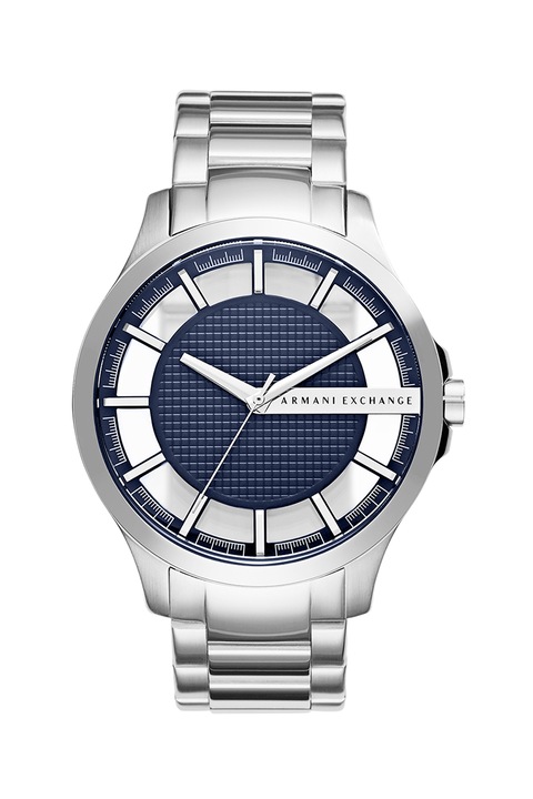 ARMANI EXCHANGE, Ceas cu mecanism quartz si cadran cu aspect texturat, Argintiu