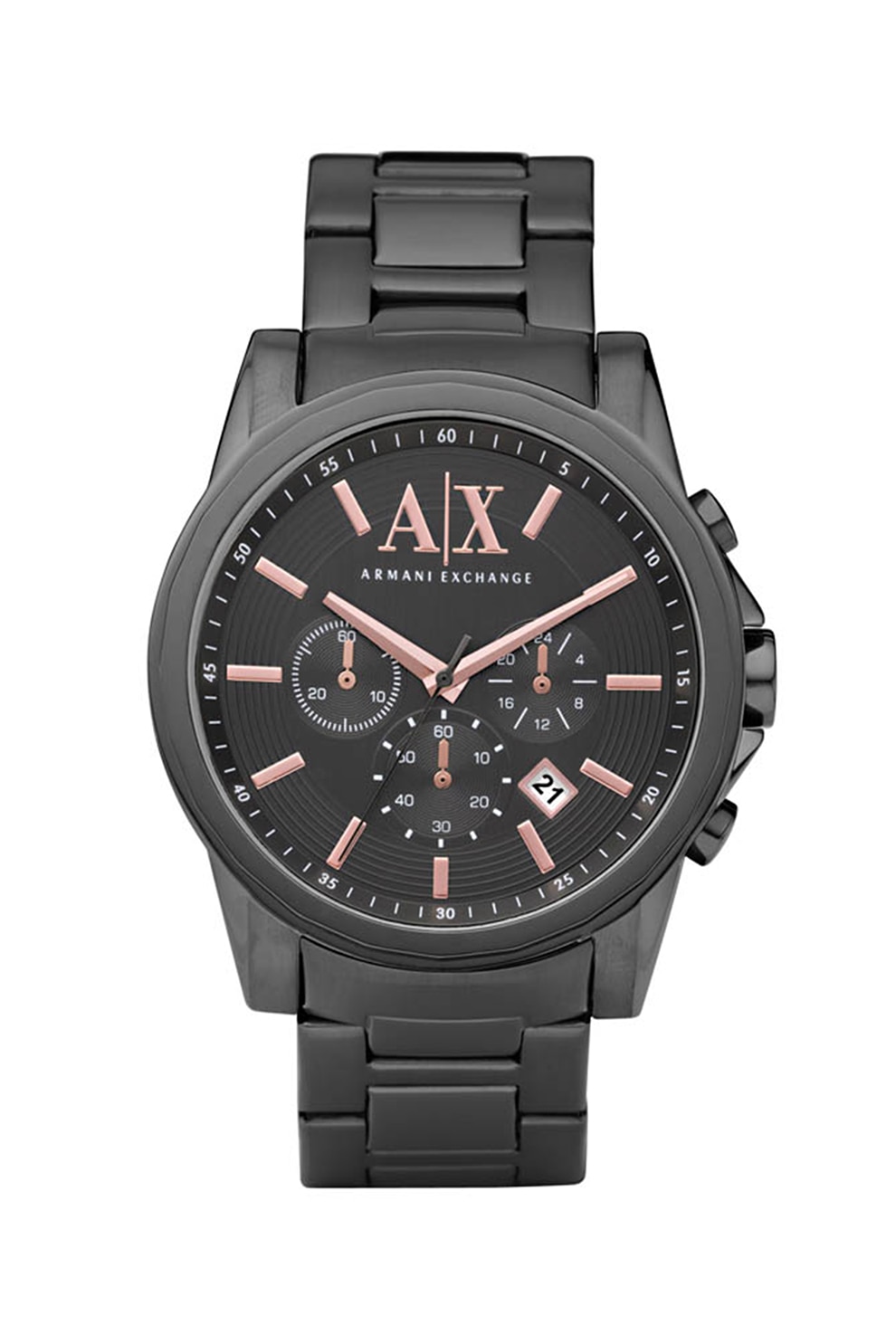 ARMANI EXCHANGE, Ceas cronograf de otel inoxidabil, Gri inchis