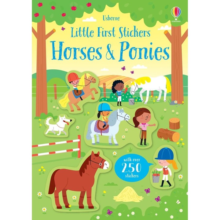 Carte de activitati "Little first stickers horses and ponies", 3 ani+, Usborne