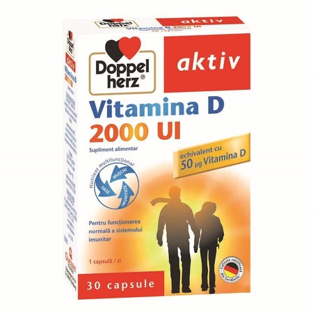 Vitamina D, 2000 UI, 30 comprimate, Doppelherz