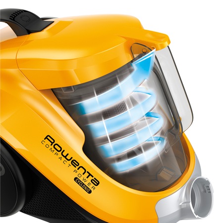Aspirator fara sac Rowenta Compact Power Cyclonic Animal Care RO3784EA, 1.5 L,750 W, Clasa A, Galben