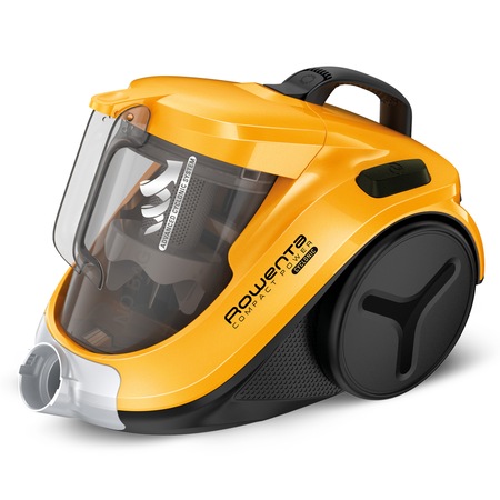Aspirator fara sac Rowenta Compact Power Cyclonic Animal Care RO3784EA, 1.5 L,750 W, Clasa A, Galben