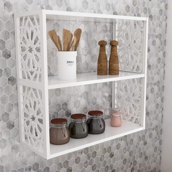 Raft de perete din PAL/PPE, Lulu Homs, alb, 50 x 30 x 45 cm Raft de perete din PAL/PPE, Lulu Homs, alb, 50 x 30 x 45 cm