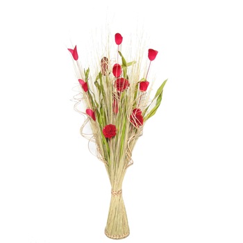 Aranjament din plante uscate iMKⓇ, Imbinare cromatica armonioasa, 100 cm, Pentru un spatiu primitor si atractiv, AN Aranjament din plante uscate iMKⓇ, Imbinare cromatica armonioasa, 100 cm, Pentru un spatiu primitor si atractiv, AN
