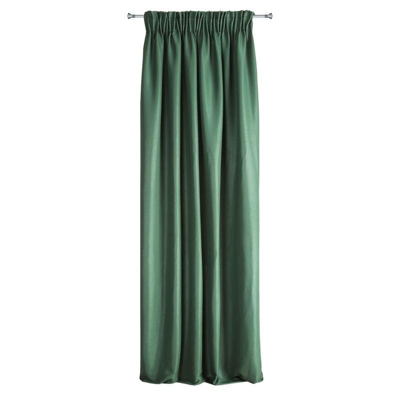 Perdea decorativa cu banda, AGGIE 140x270 cm, Eurofirany, Verde inchis