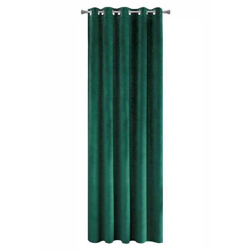 Perdea decorativa cu banda, VILLA 140x270 cm, Eurofirany, Verde inchis