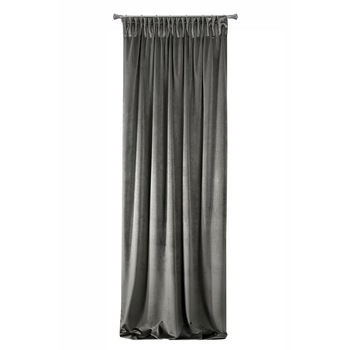 Perdea decorativa cu banda, VILLA 140x270 cm, Eurofirany, Grafit Perdea decorativa cu banda, VILLA 140x270 cm, Eurofirany, Grafit