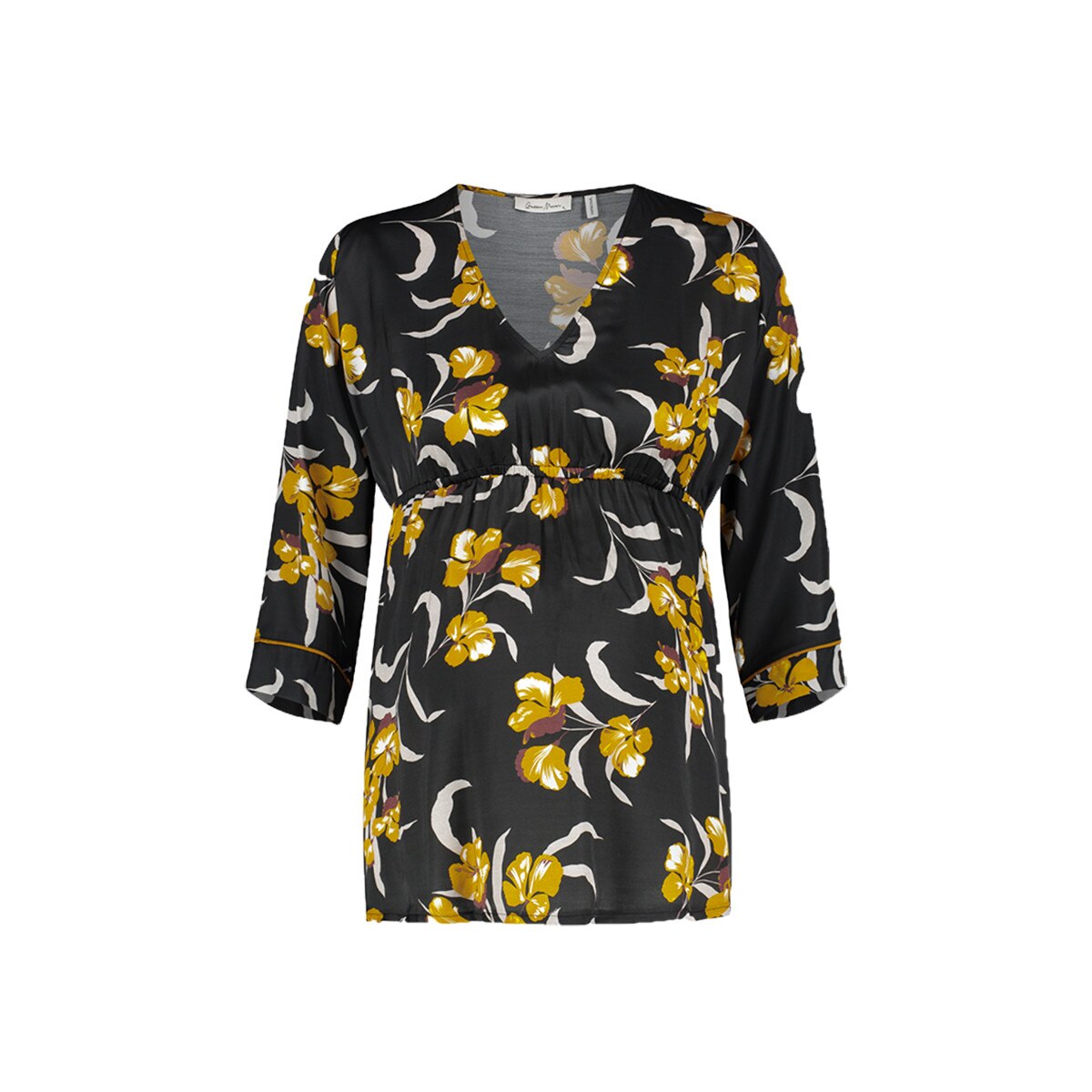 Bluza gravide, Queen Mum, cu imprimeu, neagra, S EU