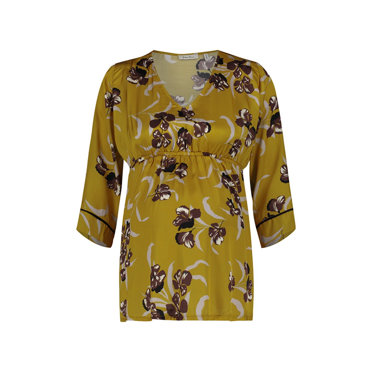 Bluza gravide, Queen Mum, cu imprimeu, galbena, L EU