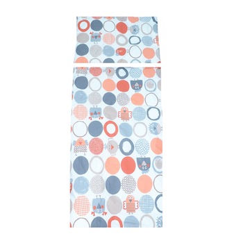 Set lenjerie de pat 2 piese 100 X 135 cm pentru bebelusi Blanca F39-2, Multicolor Set lenjerie de pat 2 piese 100 X 135 cm pentru bebelusi Blanca F39-2, Multicolor