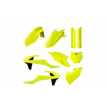Kit de plastice MX Polisport pentru KTM SX/SX-F/XC/XC-F 2016-2018, Fluo Kit de plastice MX Polisport pentru KTM SX/SX-F/XC/XC-F 2016-2018, Fluo