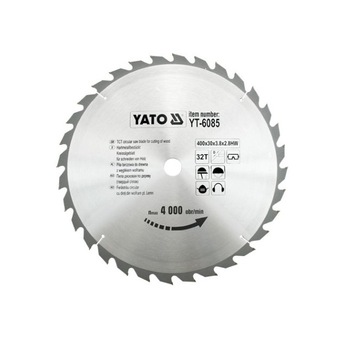 Panza fierastrau circular pt lemn 400X30mm, 32 dinti, Yato YT-6085 Panza fierastrau circular pt lemn 400X30mm, 32 dinti, Yato YT-6085
