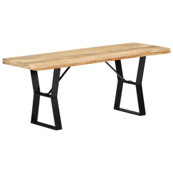 Bancheta bucatarie, lemn de mango, vidaXL, Maro, 110 x 40 x 45 cm Bancheta bucatarie, lemn de mango, vidaXL, Maro, 110 x 40 x 45 cm