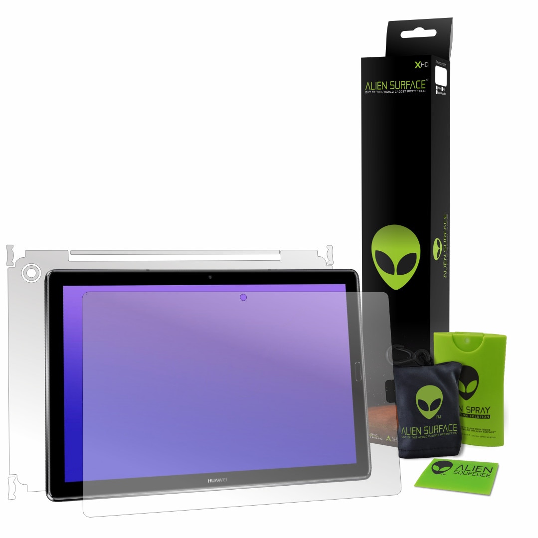 Folie Alien Surface XHD, Huawei MediaPad M5 10.8 inch, protectie ecran, spate, laterale + Alien Fiber cadou