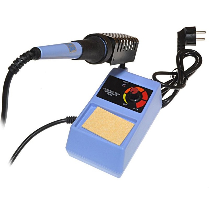 Set Statie De Lipit, Zd-98, Putere 48W, Reglare Manuala A Temperaturii, Alimentare 230V 50Hz, Interval De Temperatura 180-480 Grade C, Calitate Inalta, Albastru
