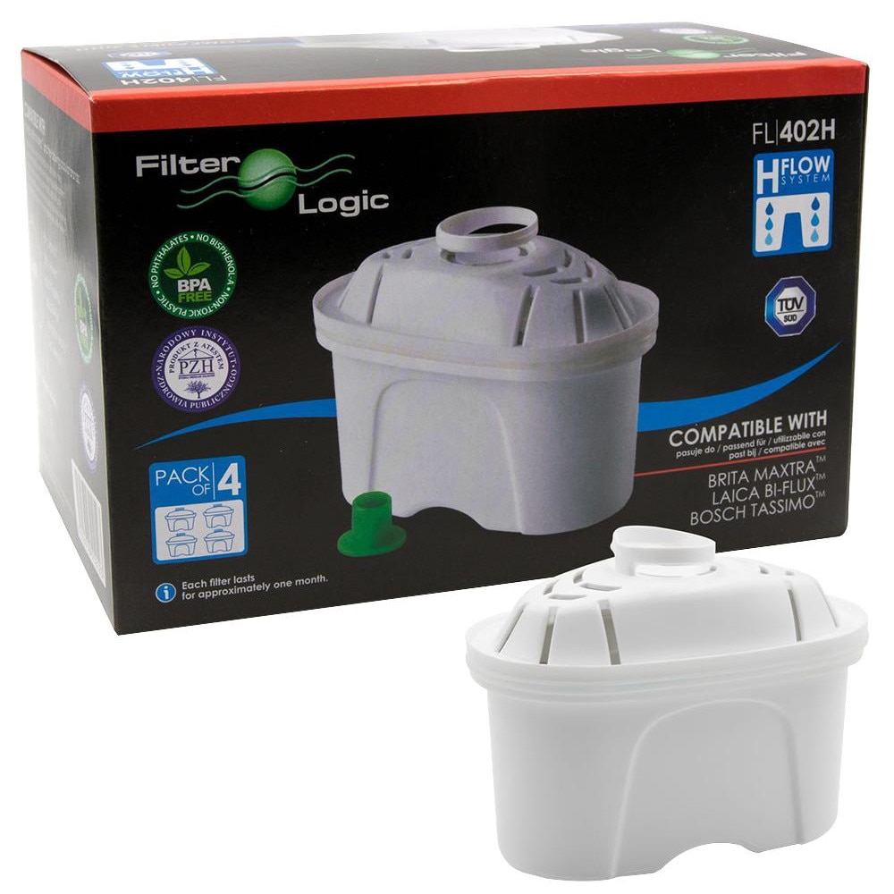 Filtre carafe filtrante Filter Logic FL-402E - Cartouche compatible Brita®  Maxtra+® (lot de 12) - Filter Logic - 007481X4