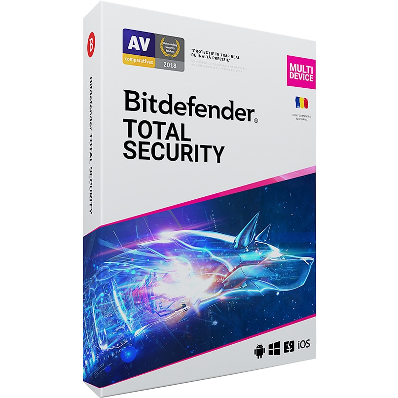 Bitdefender Total Security 2020 - 1 an, 3 dispozitive
