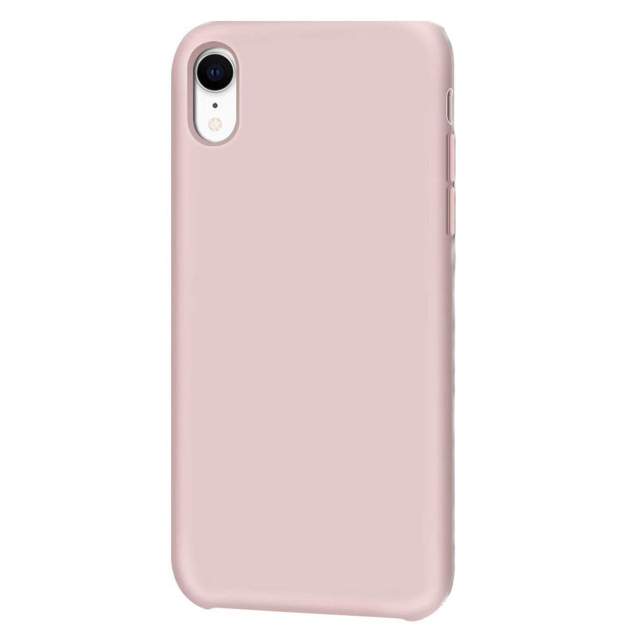 Husa Luxury pentru iPhone XR Roz nisipiu Slim, Liquid Silicone iPhone XR