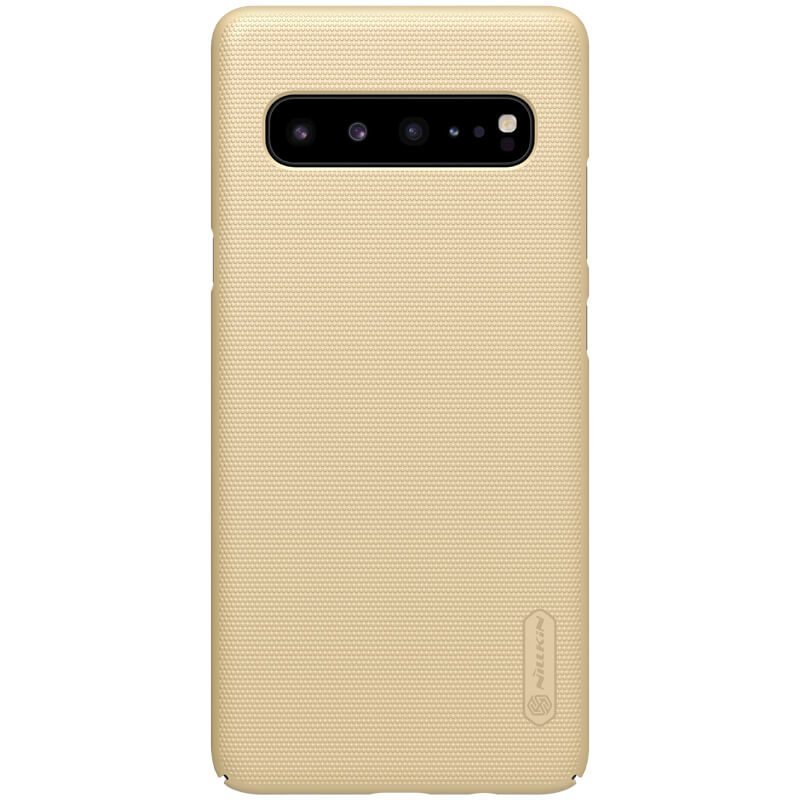 Husa protectie spate din plastic texturat auriu, pentru Samsung Galaxy S10 (5G) - Nillkin Frosted Shield