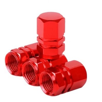 Set 4 capacele valve , universale , pentru autoturisme , de culoare rosie Set 4 capacele valve , universale , pentru autoturisme , de culoare rosie
