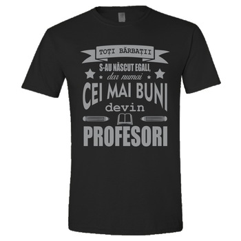 Tricou Personalizat pentru Barbati Negru, Marimea M-  Tricou Personalizat pentru Barbati Negru, Marimea M-
