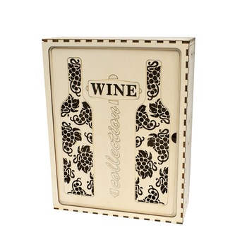 Cutie Vin din Lemn pentru Trei Vinuri Cutie Vin din Lemn pentru Trei Vinuri
