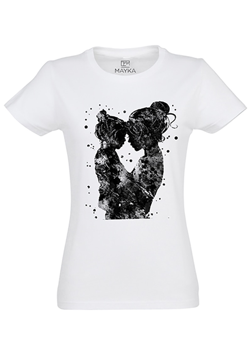 Tricou Femei-Siluete mama-fiica