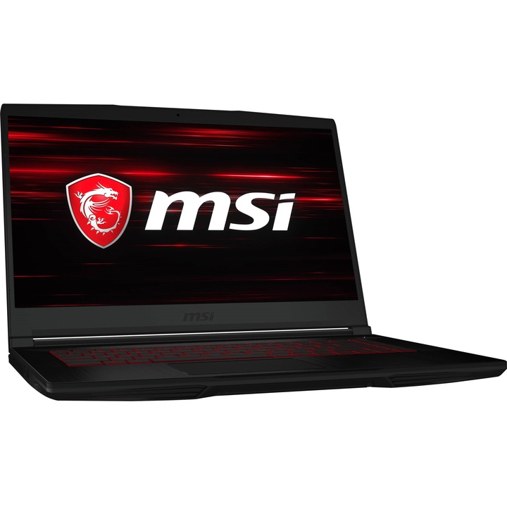 Лаптоп MSI GF63 Thin 9SC с Intel Core i5-9300H (2.40/4.10 GHz, 8 M), 8 GB, 256GB M.2 NVMe SSD, NVIDIA GTX 1650 Max-Q - 4 GB GDDR5, Free DOS, черен