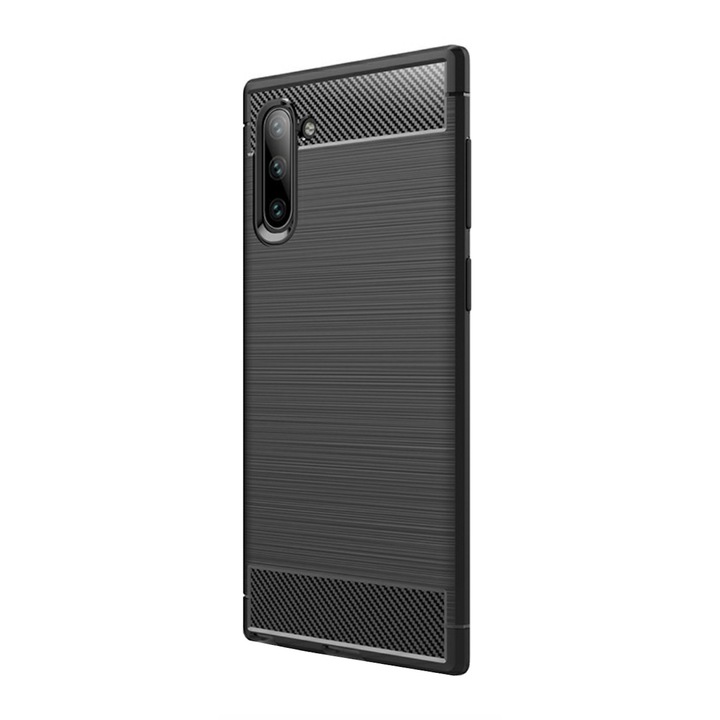 Защитен капак BIBILEL с карбонови вложки за Samsung Galaxy Note 10, защита на гръб, броня, защитно покритие, Черен, BBL1047