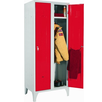 Vestiar metalic cu picioare si 2 usi color 111/02, 700x350x1800 mm (LxlxH), Italia (rosu) Vestiar metalic cu picioare si 2 usi color 111/02, 700x350x1800 mm (LxlxH), Italia (rosu)