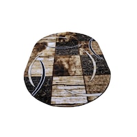 Covor EFFECT Desing,100X200 cm -0878 BROWN,1500gr/mp oval