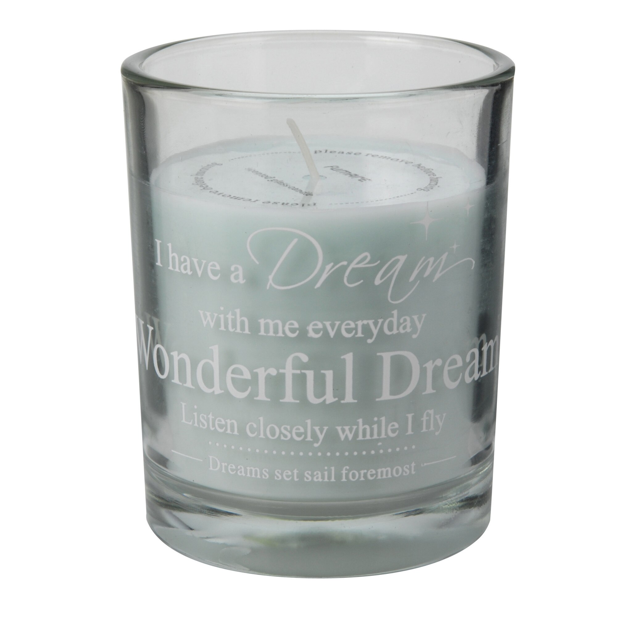 Lumanare in pahar de sticla roz, DREAM, 10 cm