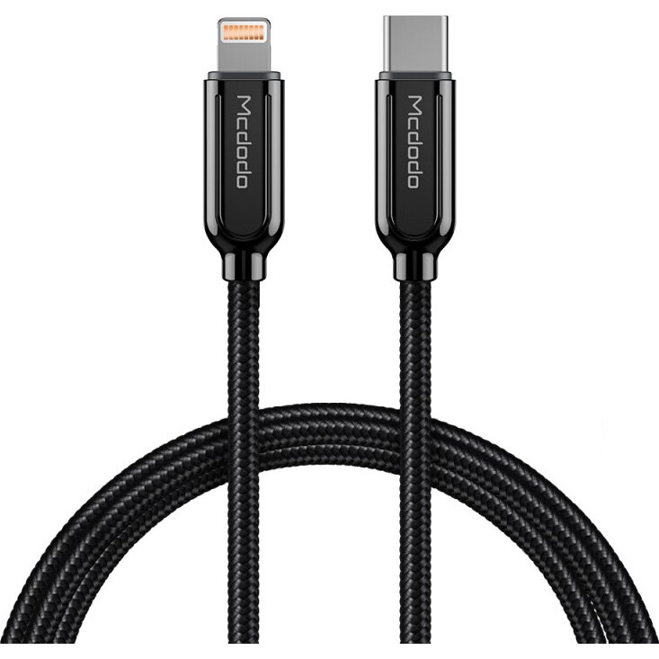 Cablu PD Mcdodo Quick Charge Smart Series Type-c - Lightning, 1.2m, Black