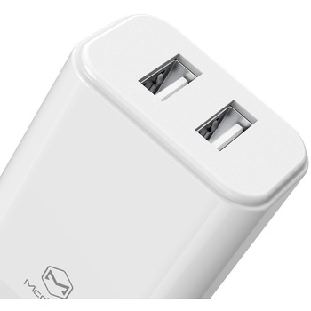 Incarcator Retea Mcdodo Suger Series Dual USB, White Incarcator Retea Mcdodo Suger Series Dual USB, White